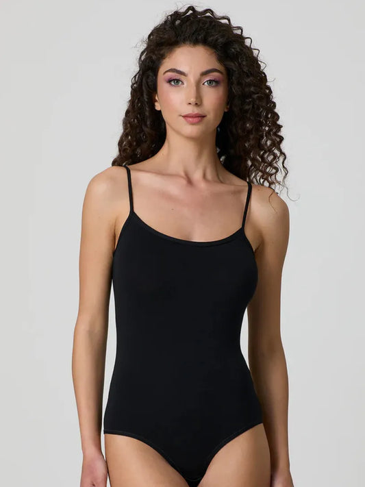 Body Donna Spalline Sottili in Cotone Jadea 4155
