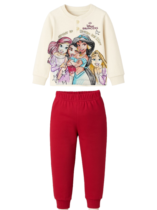 SABOR - Pigiama bambina PRINCIPESSE DISNEY in cotone felpato - 8305