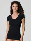 T-shirt Donna Scollo Tondo in Cotone Modal Jadea 4181