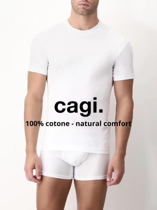 CAGI - T-Shirt uomo Girocollo in cotone - 1306
