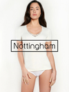 NOTTINGHAM - TM18W Maglietta mezza manica con pizzo in lana e cotone - 3 Pezzi