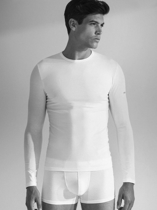 ENRICO COVERI - ET1004 Maglia uomo manica lunga cotone bielastico