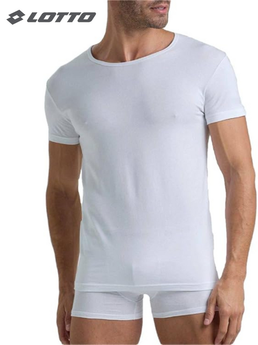 LOTTO - LT1010 T-shirt uomo girocollo in cotone bielastico - 3 pezzi