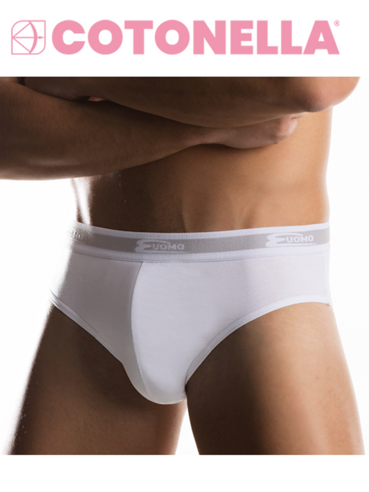 COTONELLA - Slip uomo in cotone elastico esterno 6 pezzi - Art.2383