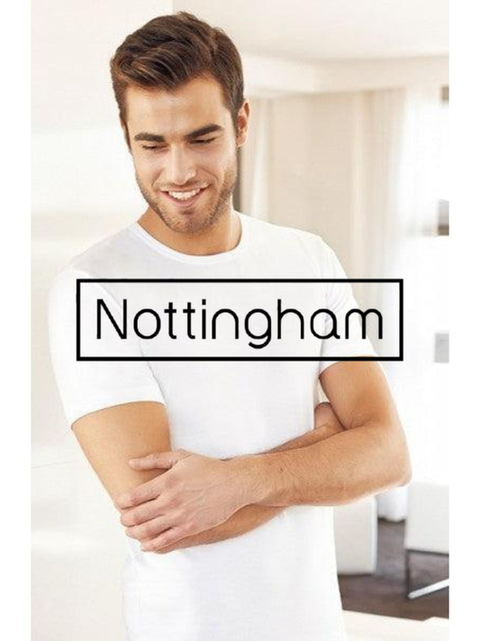 NOTTINGHAM - T-Shirt uomo girocollo in 100% cotone - 3 Pezzi