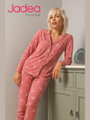 JADEA - Pigiama donna in caldo cotone modello camicia - 5228