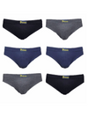 NAVIGARE - 574 Slip Uomo in Cotone Elasticizzato Elastico Esterno - 6 Pezzi