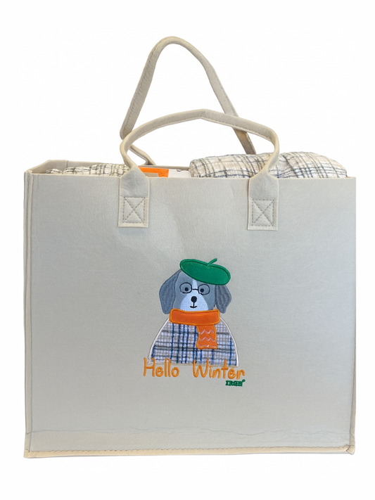 IRGE - Borsa + Plaid Agnellato 200x225 - Bigol