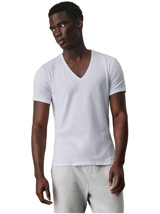 NAVIGARE - 515 T-shirt Uomo in Cotone Scollo Profondo - 3 Pezzi