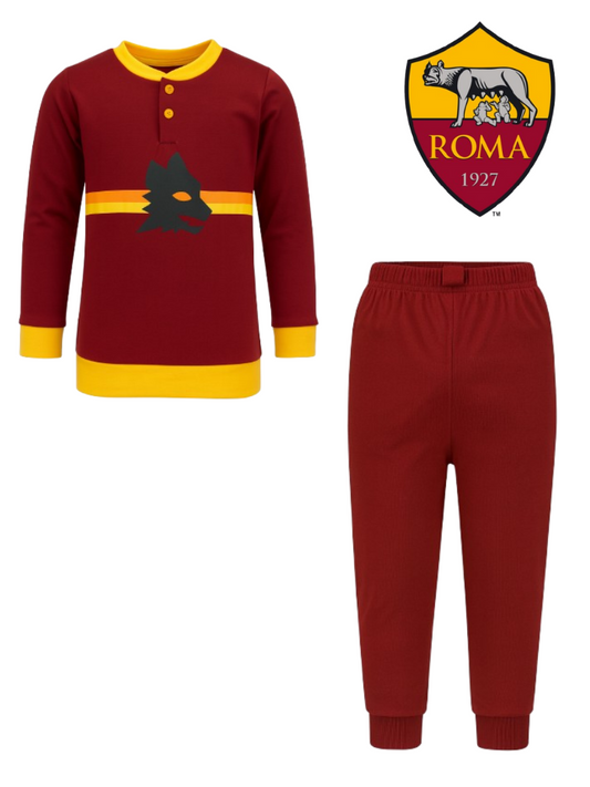 Pigiama bambino AS ROMA in caldo cotone - ROMAK PEL1