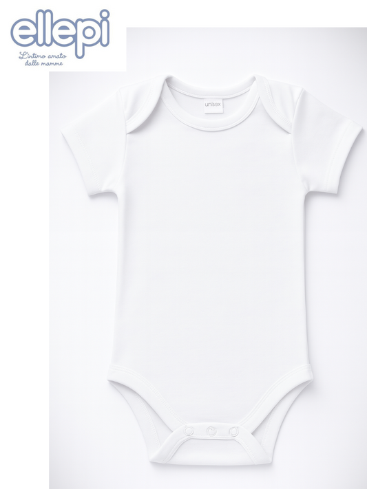 ELLEPI - Body Neonato in Caldo Cotone Manica Corta - 6 Pezzi AF891