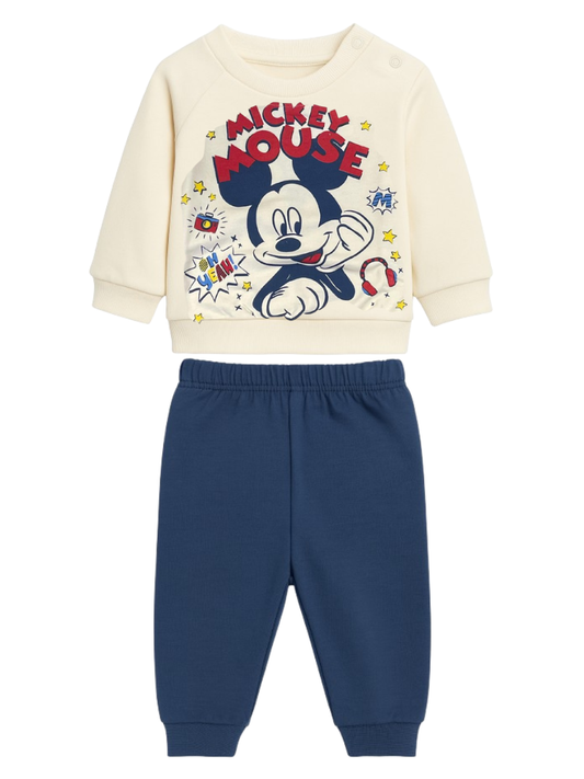 SABOR - Pigiama neonato MICKEY MOUSE in cotone felpato - 3432