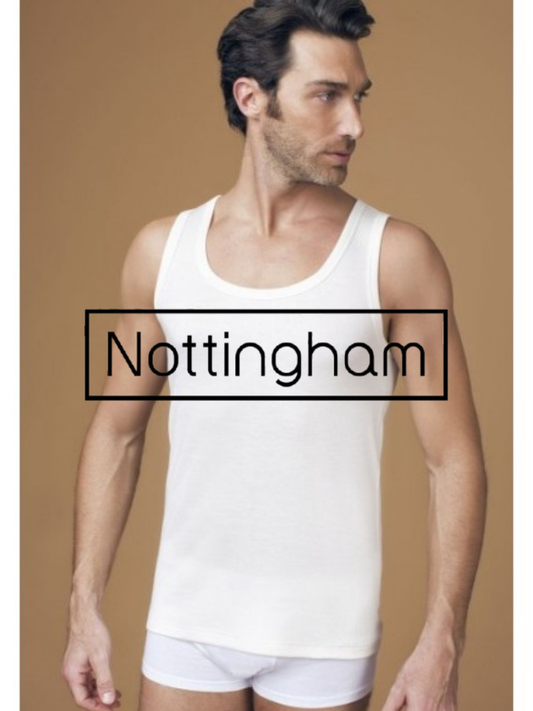 NOTTINGHAM - Canotta uomo in lana cotone VL16 - 3 Pezzi