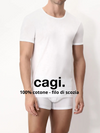 CAGI - T-shirt Girocollo Uomo in cotone Filo di scozia - 1318