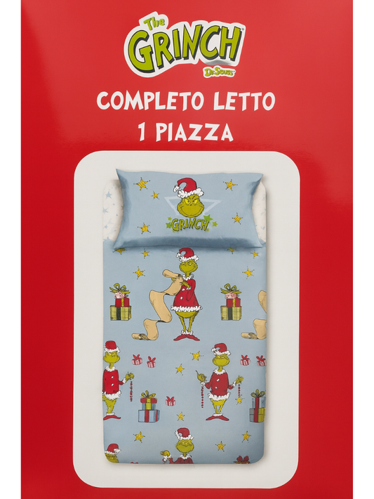 HERMET - Completo letto THE GRINCH 1 Piazza in 100% cotone