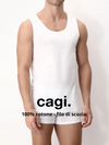 CAGI - Canotta Uomo Spalla Larga in cotone Filo di Scozia - 1111
