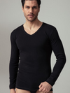 NAVIGARE - 114 Maglia Uomo Manica Lunga Scollo V Caldo Cotone - 3 Pezzi