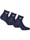 FILA - 9303 Calzino Quarter Unisex Con Logo - 3 Paia