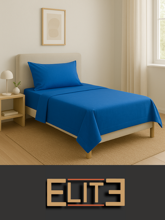 ELITE - Completo letto Singolo in Cotone Tinta Unita