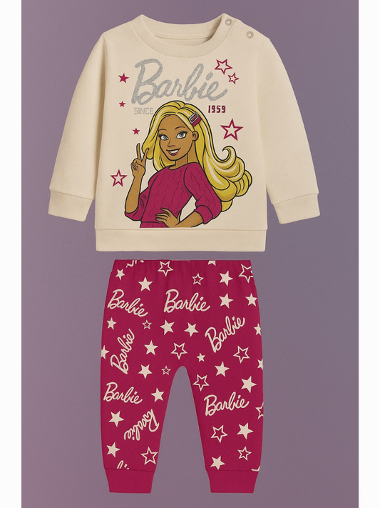 SABOR - Pigiama Neonato BARBIE Caldo Cotone - MT32K2054