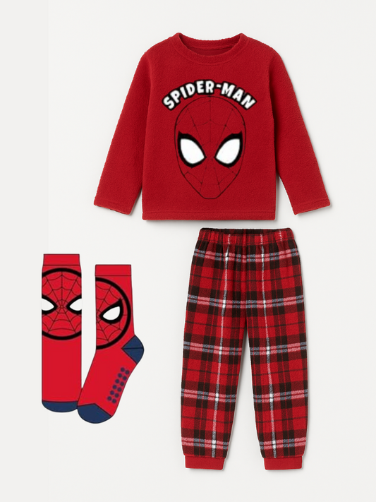 SABOR - Set Pigiama + Calzini Antiscivolo in Coral SPIDERMAN - MV45M4413