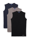 NAVIGARE - 575 Smanicato Uomo Scollo V in Cotone Elasticizzato - 3 Pezzi