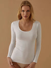 Maglia Manica Lunga Scollo Lollo in Cotone Elasticizzato Jadea 4056