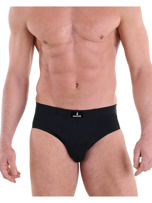 NAVIGARE - 574 Slip Uomo in Cotone Elasticizzato Elastico Esterno - 6 Pezzi