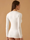 Maglia Manica Lunga Girocollo in Cotone Elasticizzato Jadea 4055