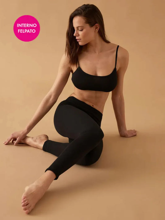 Leggings Donna Caldo Cotone Felpato Jadea 4367