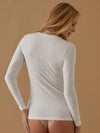 Maglia Manica Lunga Scollo Lollo in Cotone Elasticizzato Jadea 4056