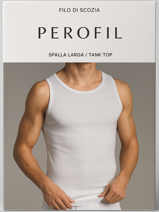 PEROFIL - Canotta Uomo Spalla Larga Filo di Scozia - VPRT00172