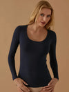 Maglia Manica Lunga Scollo Lollo in Cotone Elasticizzato Jadea 4056