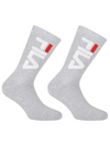 FILA - 9598 Calzini Spugna Unisex con Big Logo - 2 Paia