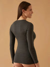 Maglia Manica Lunga Girocollo in Cotone Elasticizzato Jadea 4055
