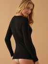Maglia Manica Lunga Scollo Lollo in Cotone Elasticizzato Jadea 4056