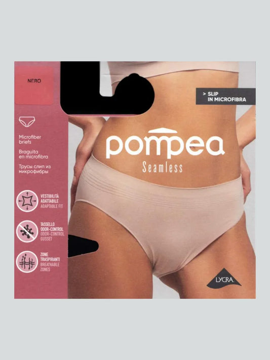 Pompea - Slip Donna in Microfibra SEAMLESS - 3 Pezzi