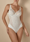 SELENE - BODY GRAZIELLA in pizzo trasparente con ferretto Coppa-C