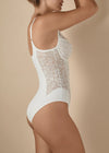 SELENE - BODY GRAZIELLA in pizzo trasparente con ferretto Coppa-C