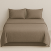 IRGE - Completo letto matrimoniale in cotone tinta unita