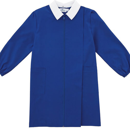 SIGGI - Grembiule scuola bimbo Blu con zip senza ricamo