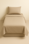 IRGE - Completo letto singolo in cotone tinta unita