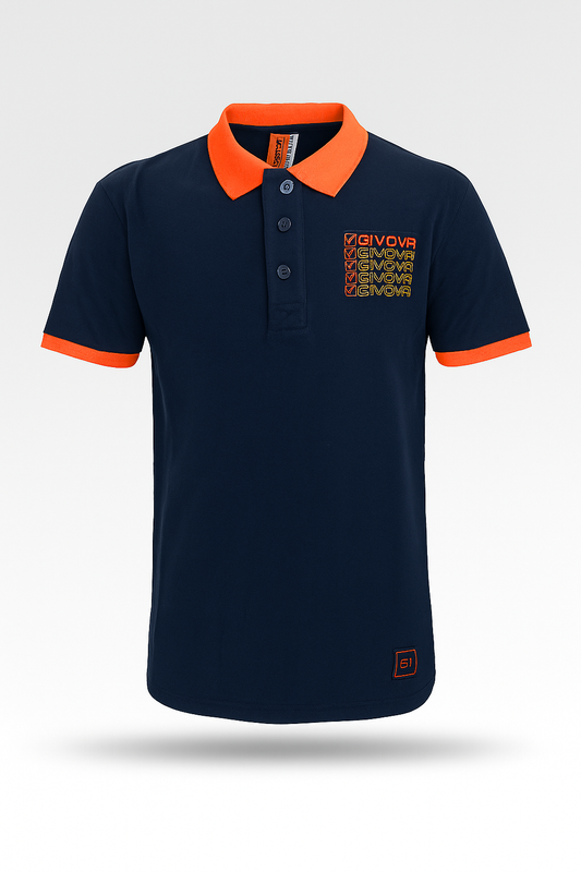 GIVOVA - Polo Uomo in Cotone Piquet BLU