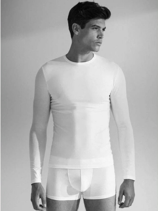 ENRICO COVERI - ET1014 Maglia uomo manica lunga caldo cotone - 3 pezzi