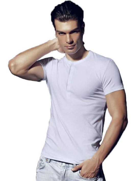 ENRICO COVERI - ET1510 T-shirt serafino cotone bielastico - 3 pezzi