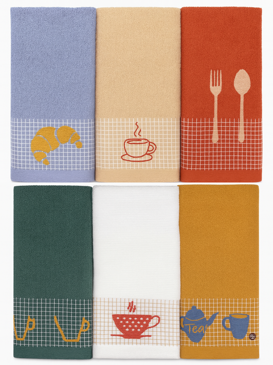 VINGI - Strofinacci in 100% cotone - 6 Pezzi