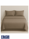 IRGE - Completo letto matrimoniale in cotone tinta unita
