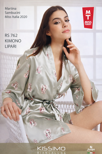 KISSIMO - Kimono in satin ELEFANTINO - RS762