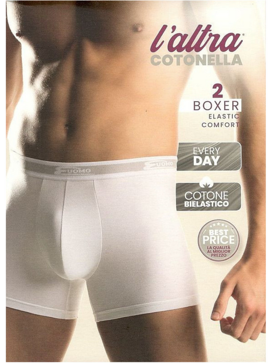 COTONELLA - Boxer uomo in cotone elastico esterno 6 pezzi - Art.2384