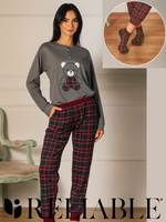 RELIABLE - Pigiama donna in caldo cotone +  calzini - DIONISIA